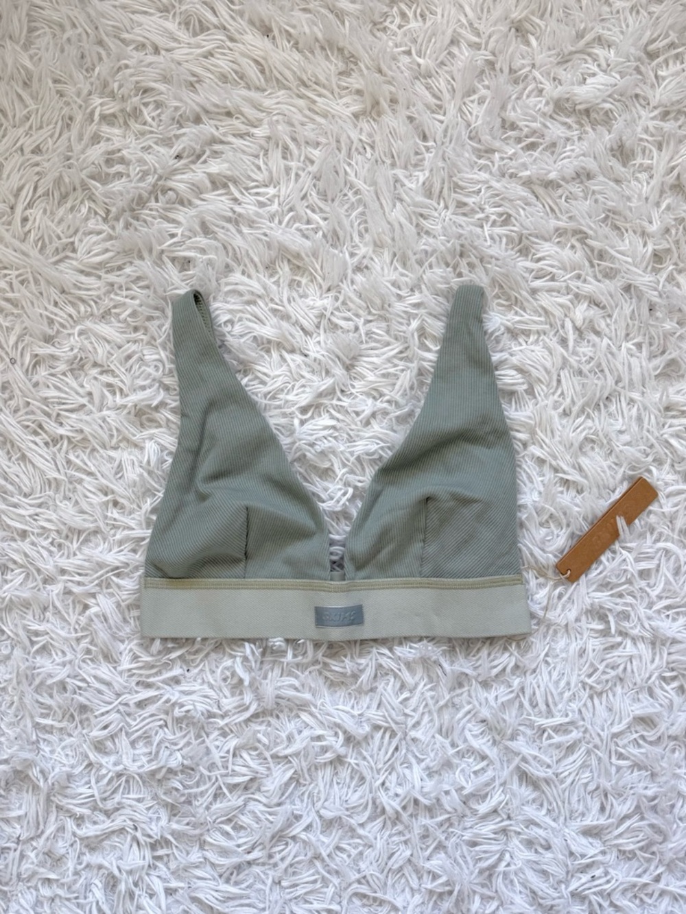 SKIMS Cotton Rib Plunge Bralette